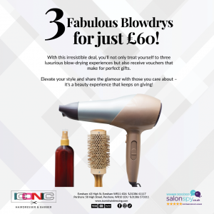 3 Blowdrys for £60 offer image