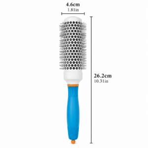 4.6cm round hair styling and blow dry brush with blue handle