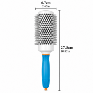 6.7cm extra large round hair styling and blow dry brush with blue handle